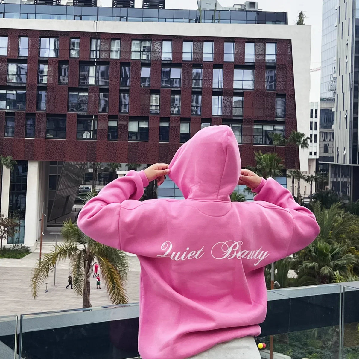 Quiet Beauty Hoodie – Baby Pink